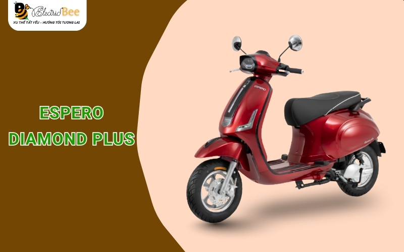 Xe máy điện đẹp cho nữ Espero Diamond Plus chịu tải trọng 180kg
