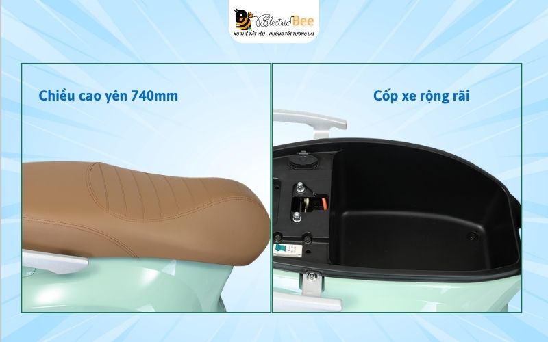 Xe máy điện TAILG R51 có thiết kế dáng Vespa thanh lịch