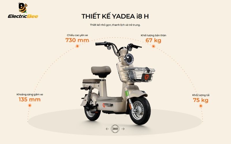 Thiết kế YADEA i8 H
