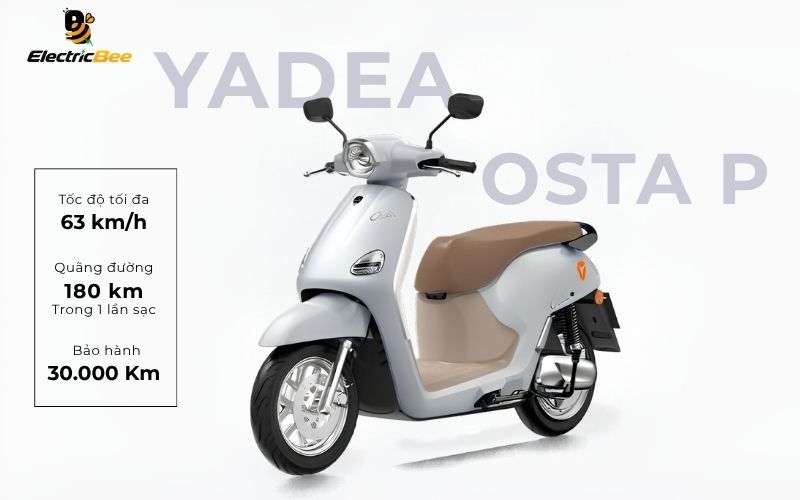 Xe máy điện YADEA OSTA P - Động cơ YADEA GTR 2750W, tốc độ tối đa 65 km/h
