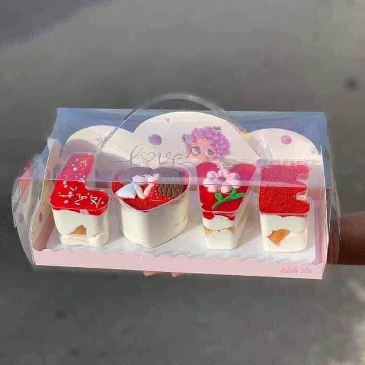 Set hộp mica khuôn Love/ 10 bộ