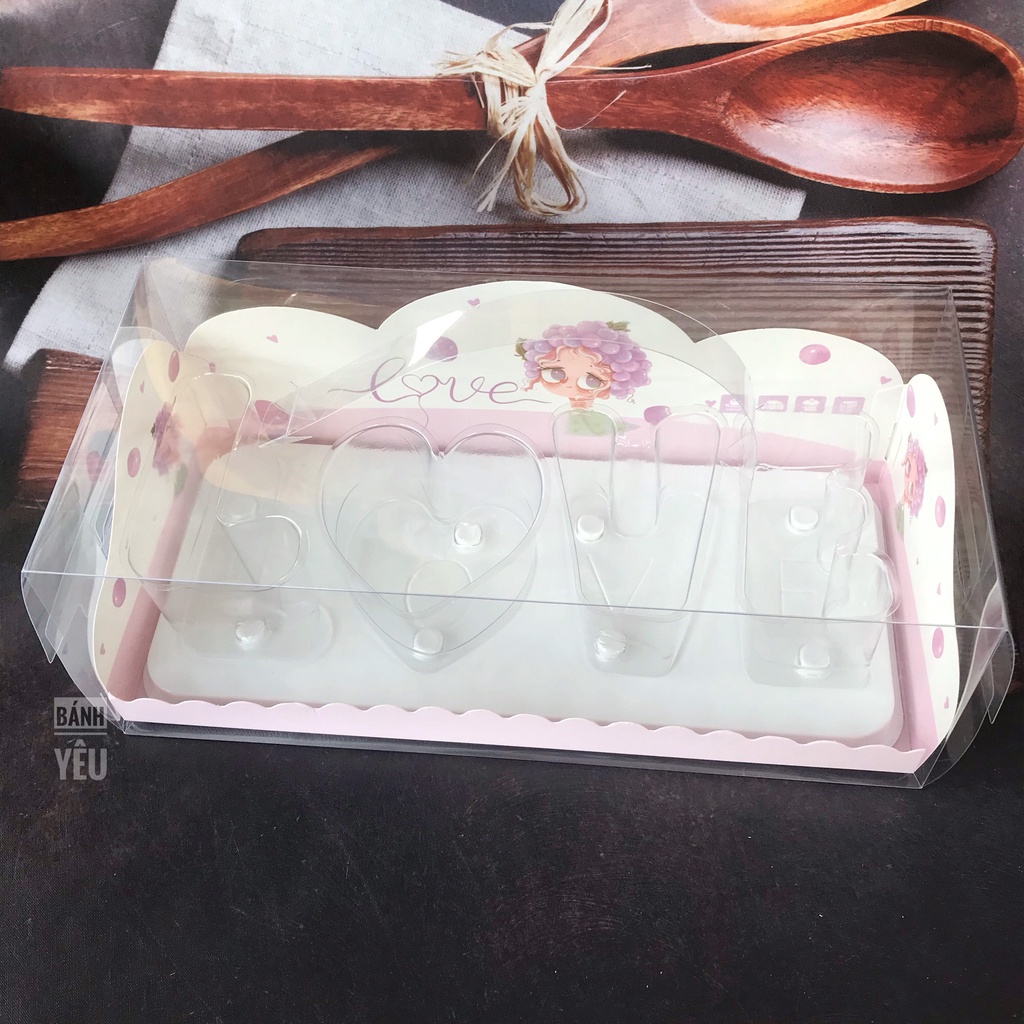 Set hộp mica khuôn Love/ 10 bộ
