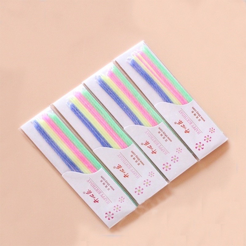 Hộp 45 Vỉ Nến Tăm Sinh Nhật 12cm (12 Cây/Vỉ) | Nến Trang Trí Bánh Kem