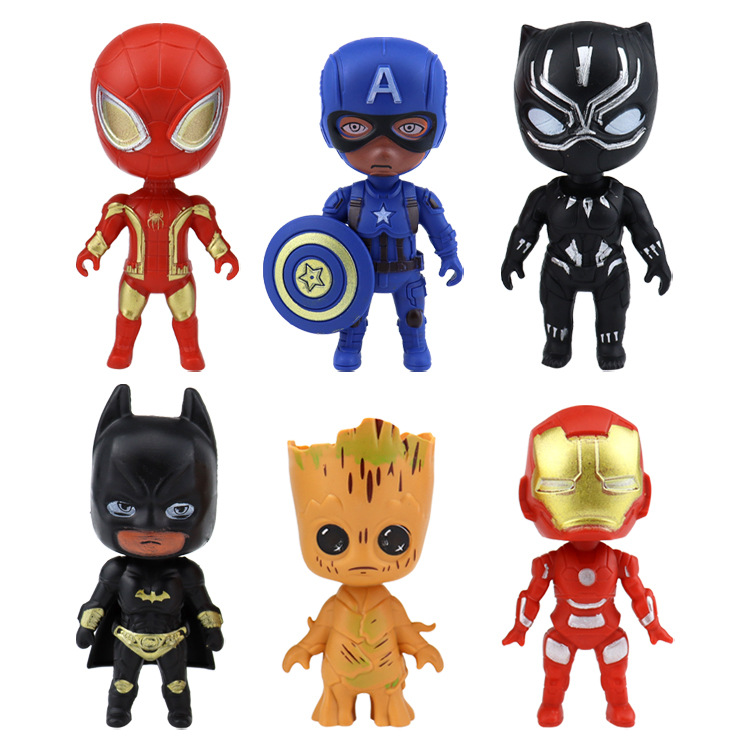 Mô Hình Siêu Anh Hùng Marvel Mini Trang Trí Bánh Kem