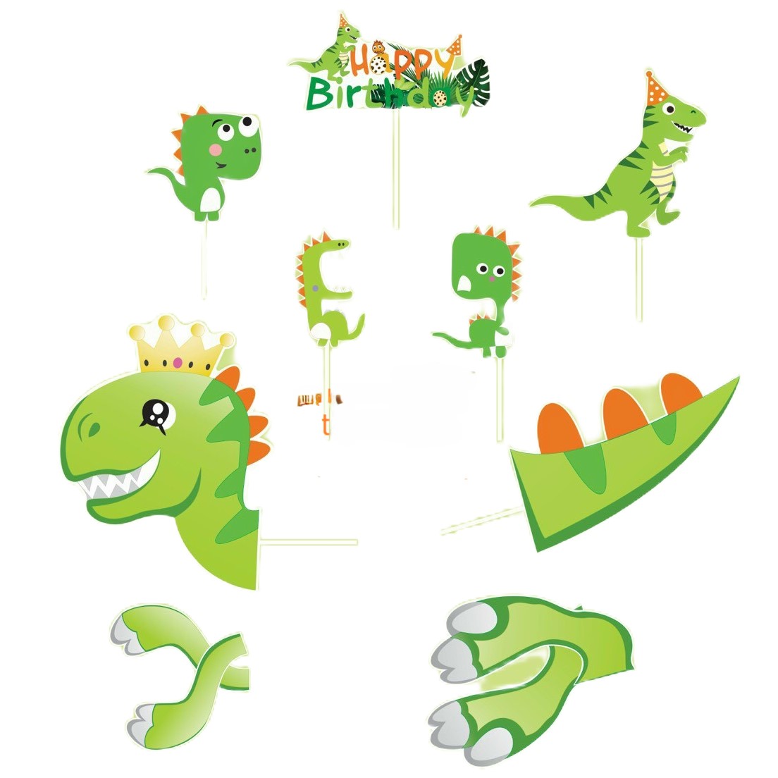 Set giấy: khủng long 9 ( to)
