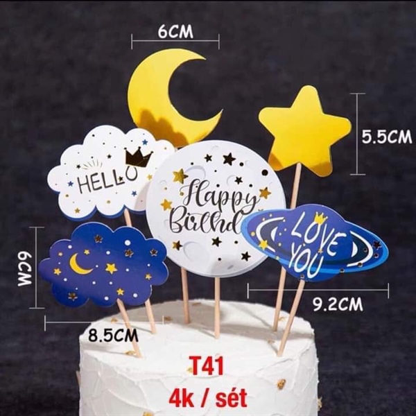 Set giấy: Trăng sao, bóng