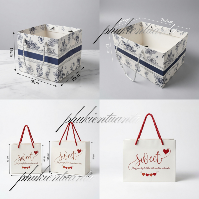 Set 5 Túi Đựng Hộp 4 Ngăn