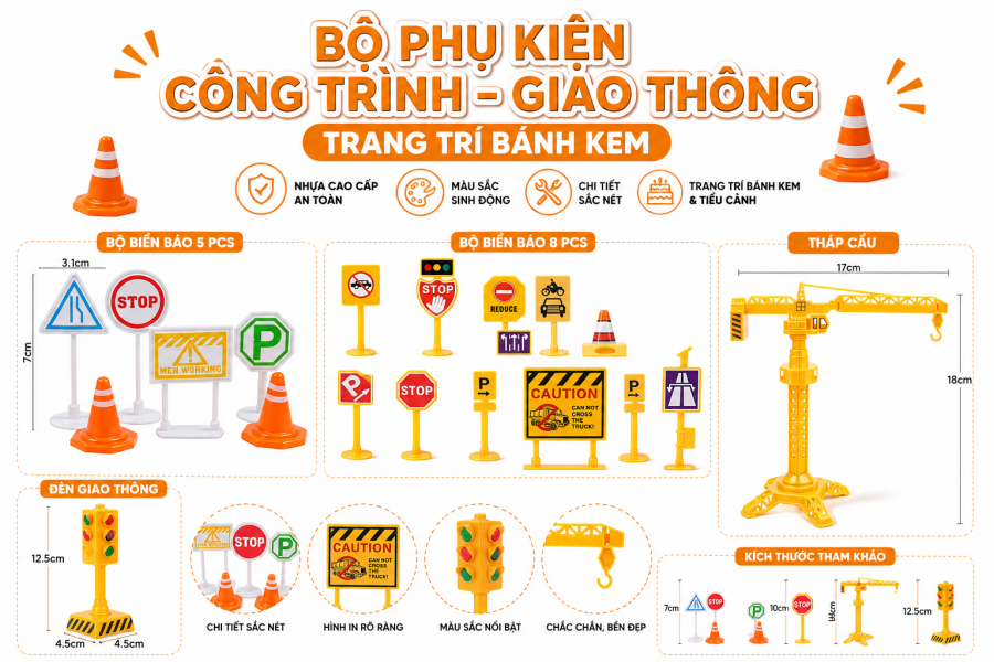 Bộ biển cảnh báo/ 5 chi tiết