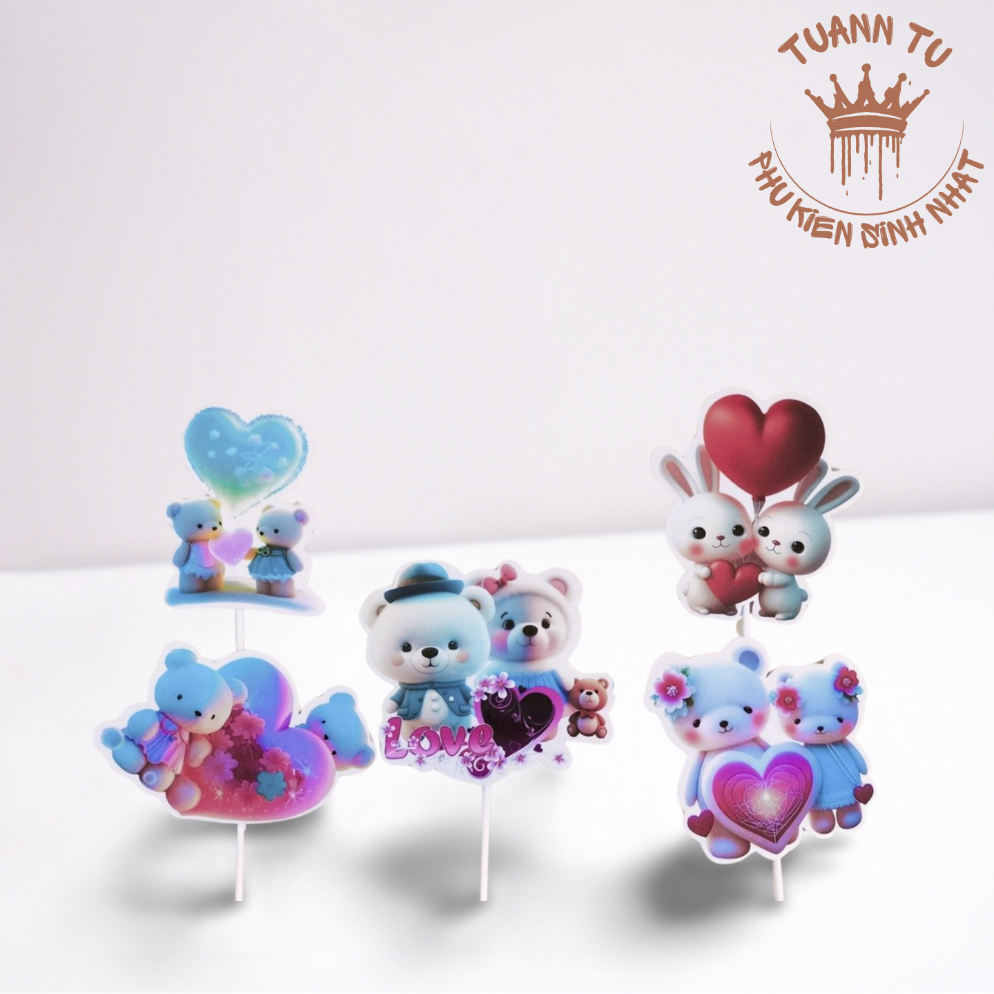 Set giấy:  Gấu thỏ bông