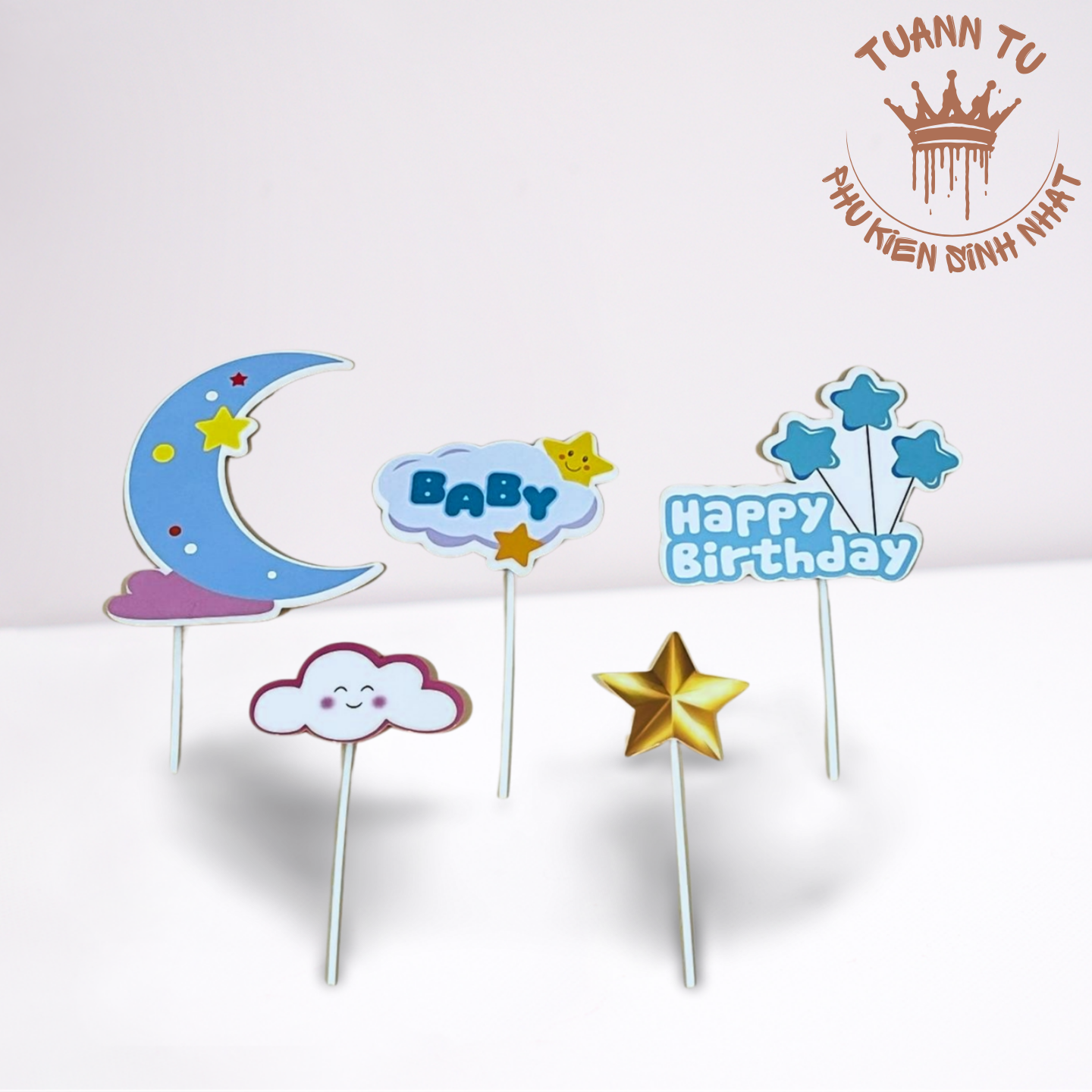Set giấy: Trăng sao baby