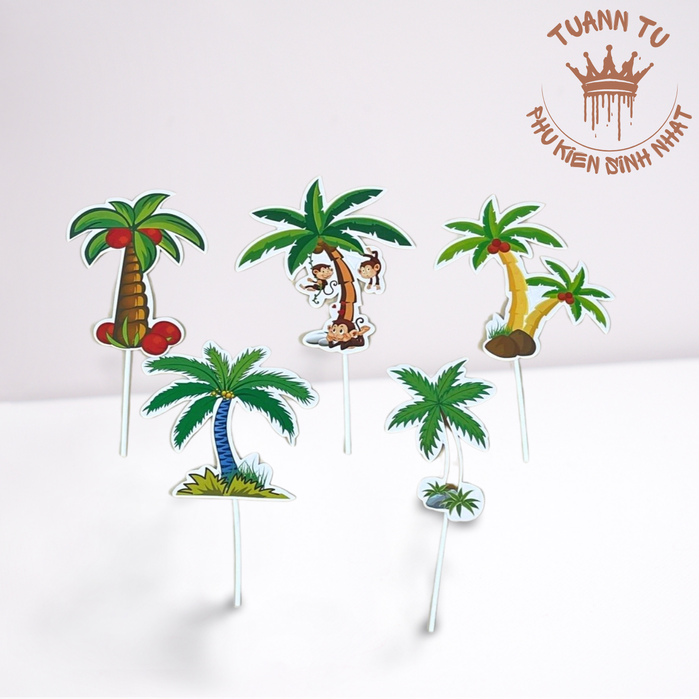 Set giấy: Cây dừa khỉ