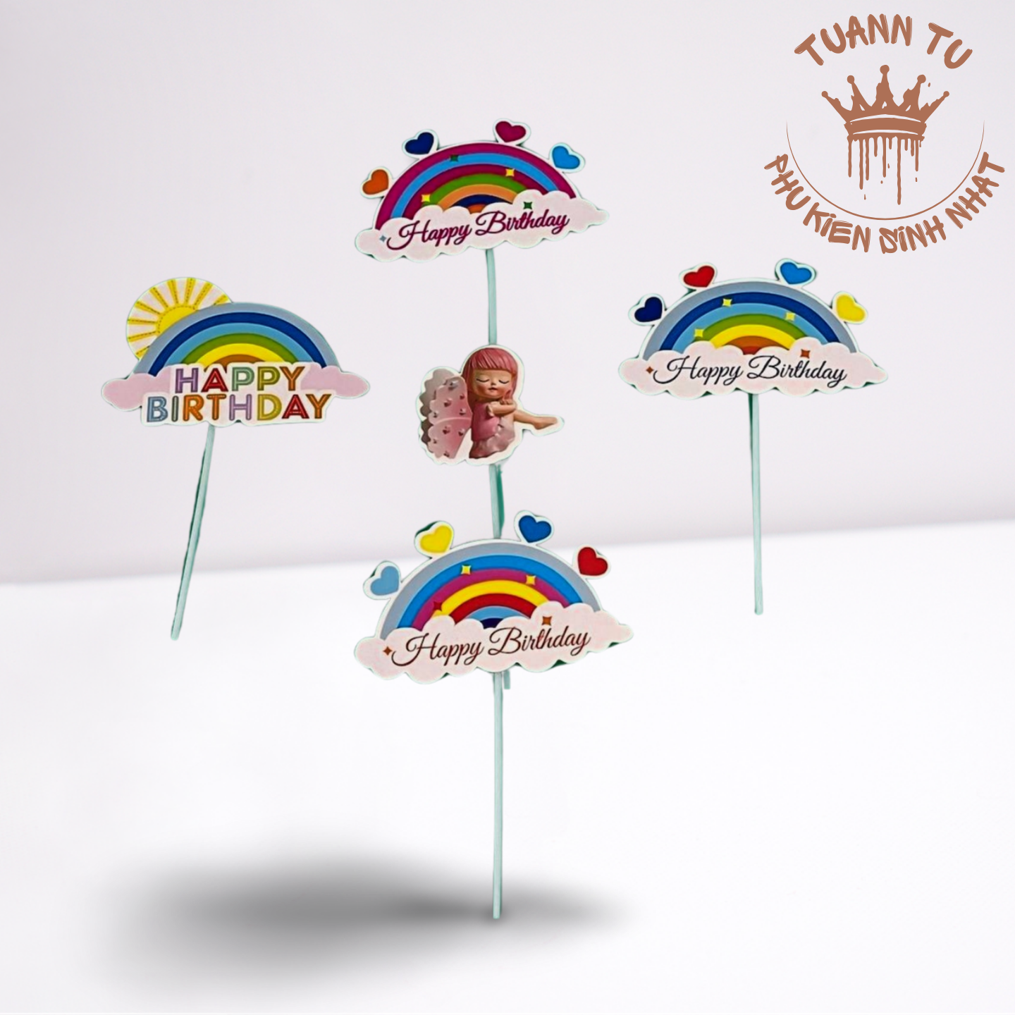 Set giấy: Cầu vòng bé cánh
