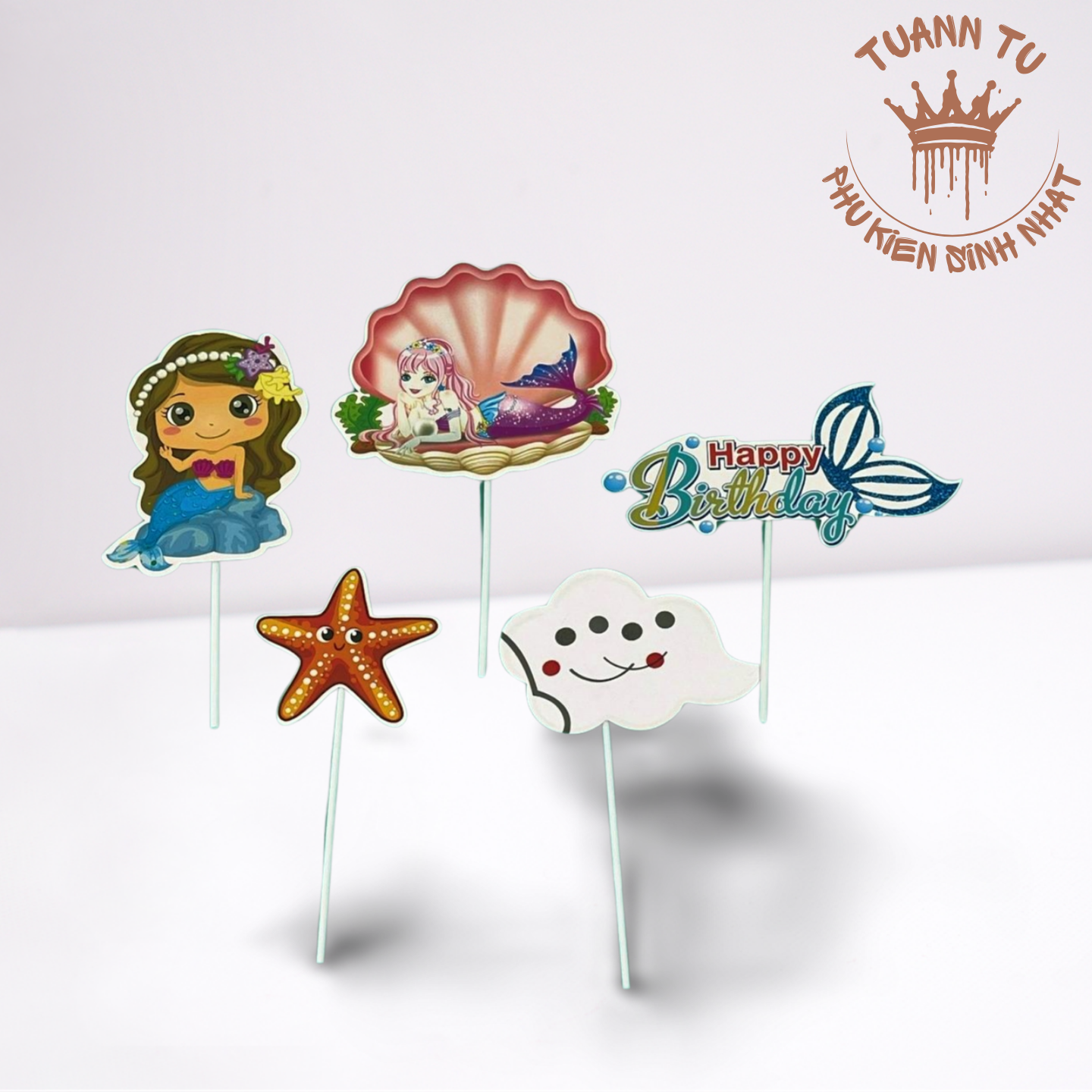 Set giấy: Nàng tiên cá sò