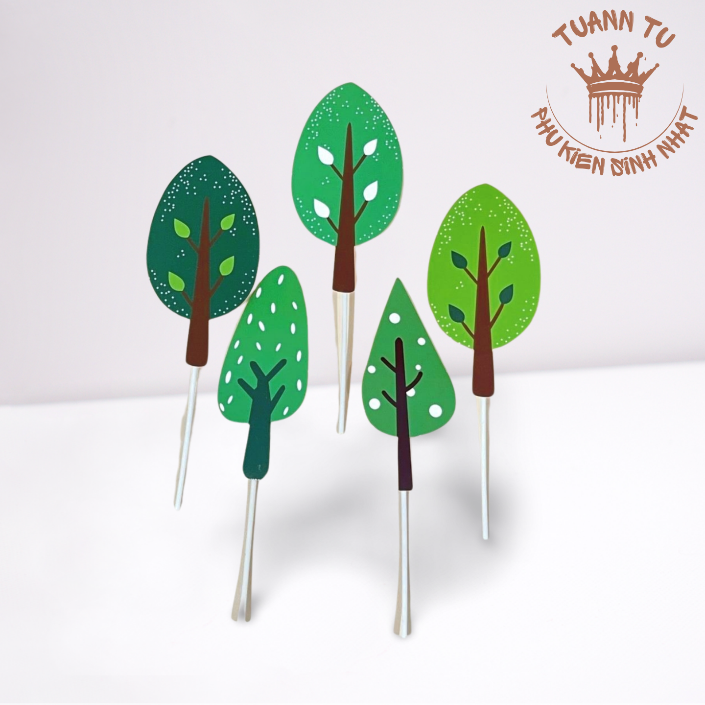 Set giấy: Cây mix màu