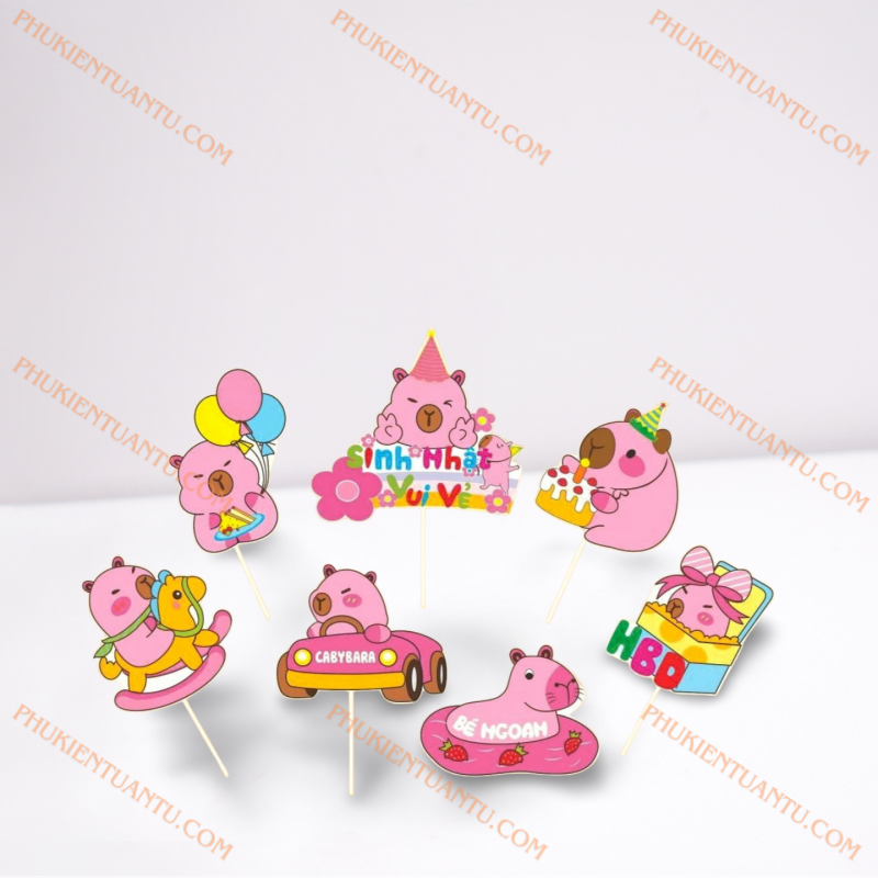 Set giấy: Capypara Hồng