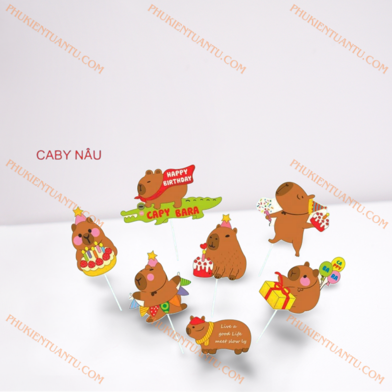 Set giấy: Capypara/ Nâu