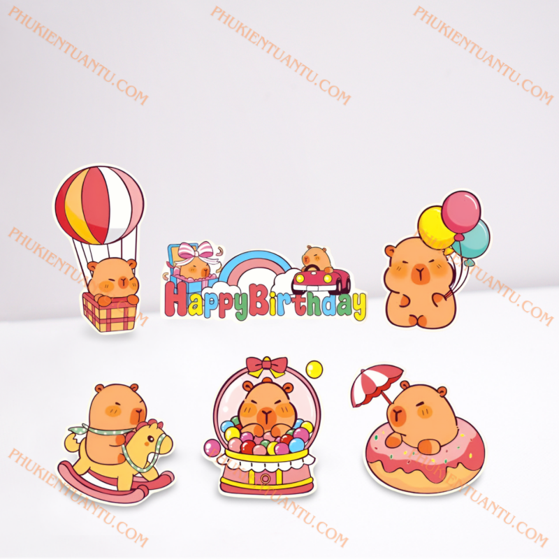 Set giấy: Capypara/ Nâu 2