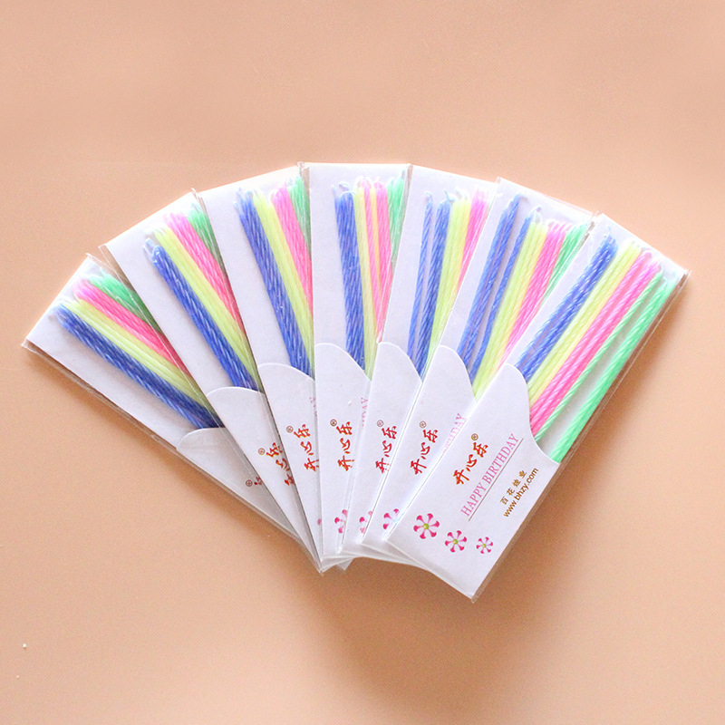 Hộp 45 Vỉ Nến Tăm Sinh Nhật 12cm (12 Cây/Vỉ) | Nến Trang Trí Bánh Kem