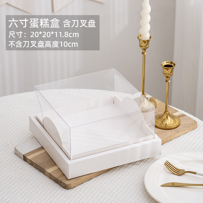 Hộp Mica Vuông/ Kèm Box Nĩa - 5H