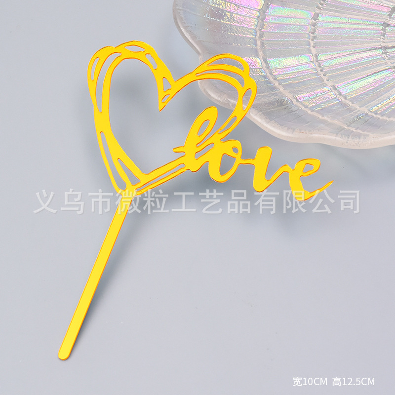 Túi 10 thẻ Tim Love/ Vàng