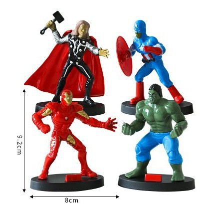 Mô Hình Siêu Anh Hùng Marvel Mini Trang Trí Bánh Kem