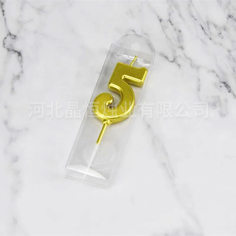 Nến Số Nhũ Vàng Mini 0-9 Trang Trí Bánh Kem | 1 Vỉ 1 Số