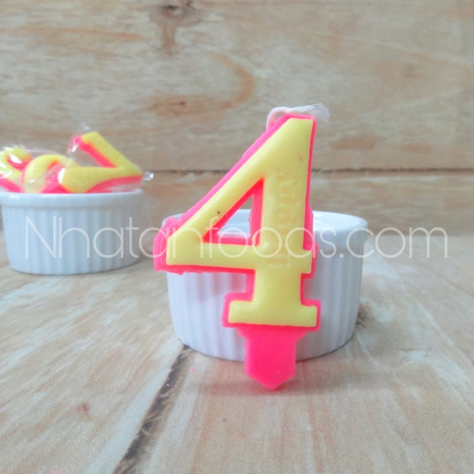 Nến Số Sinh Nhật 0-9 Trang Trí Bánh Kem | Hộp 20 Số