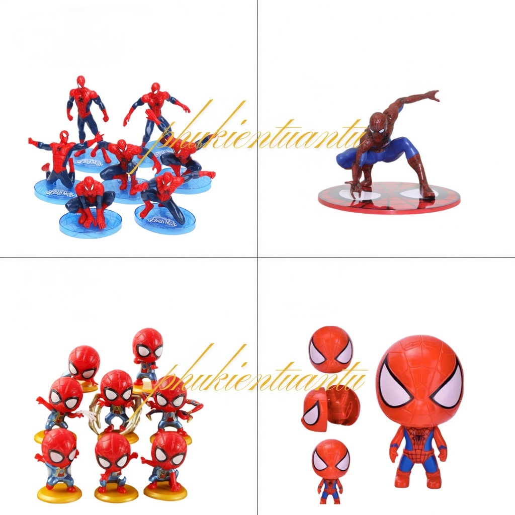 Mô Hình Người Nhện Spider-Man Mini Trang Trí Bánh Kem