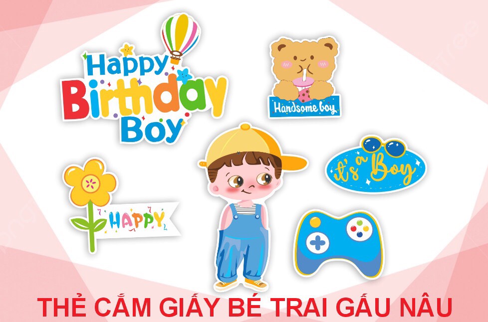 Set giấy: Bé trai gái