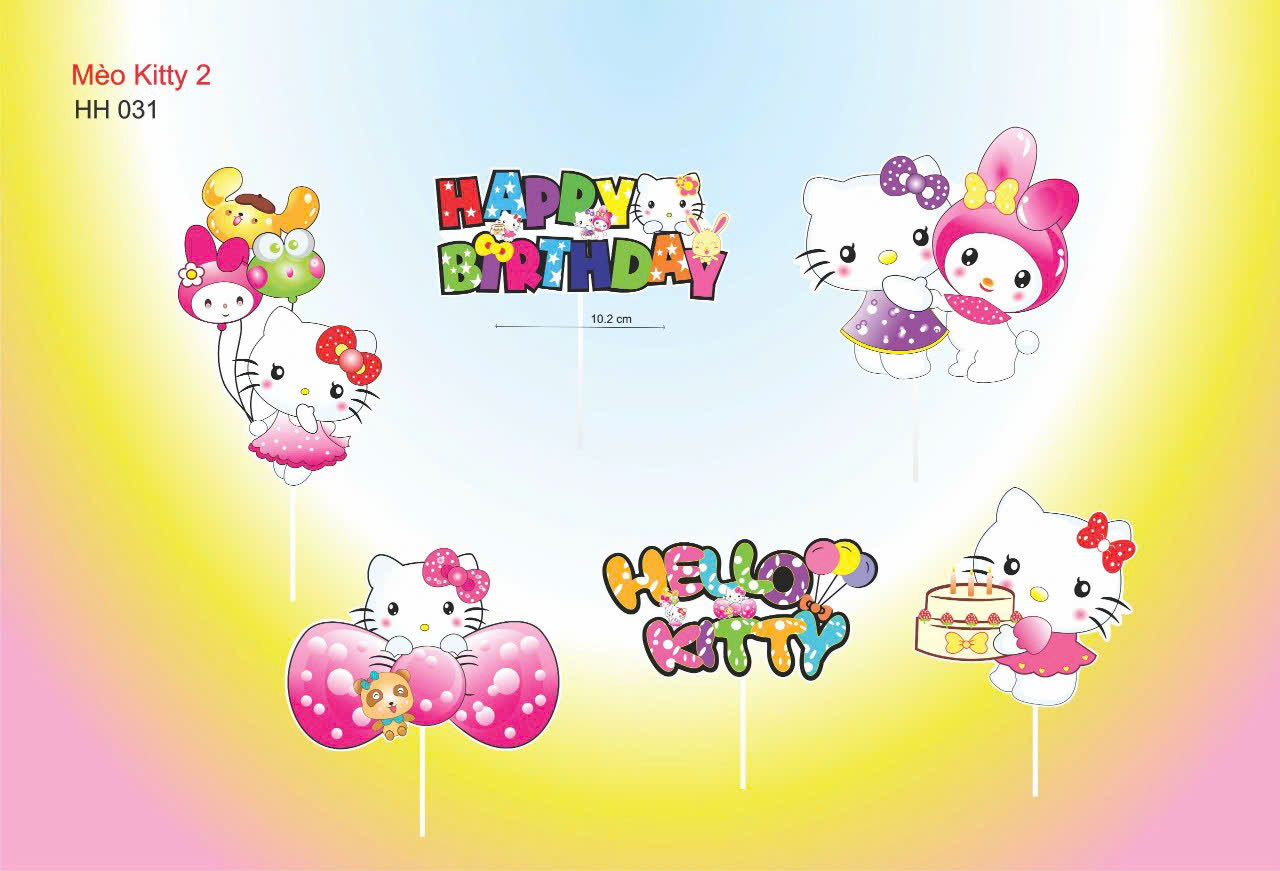 Set giấy: Mèo Kitty/ Hồng