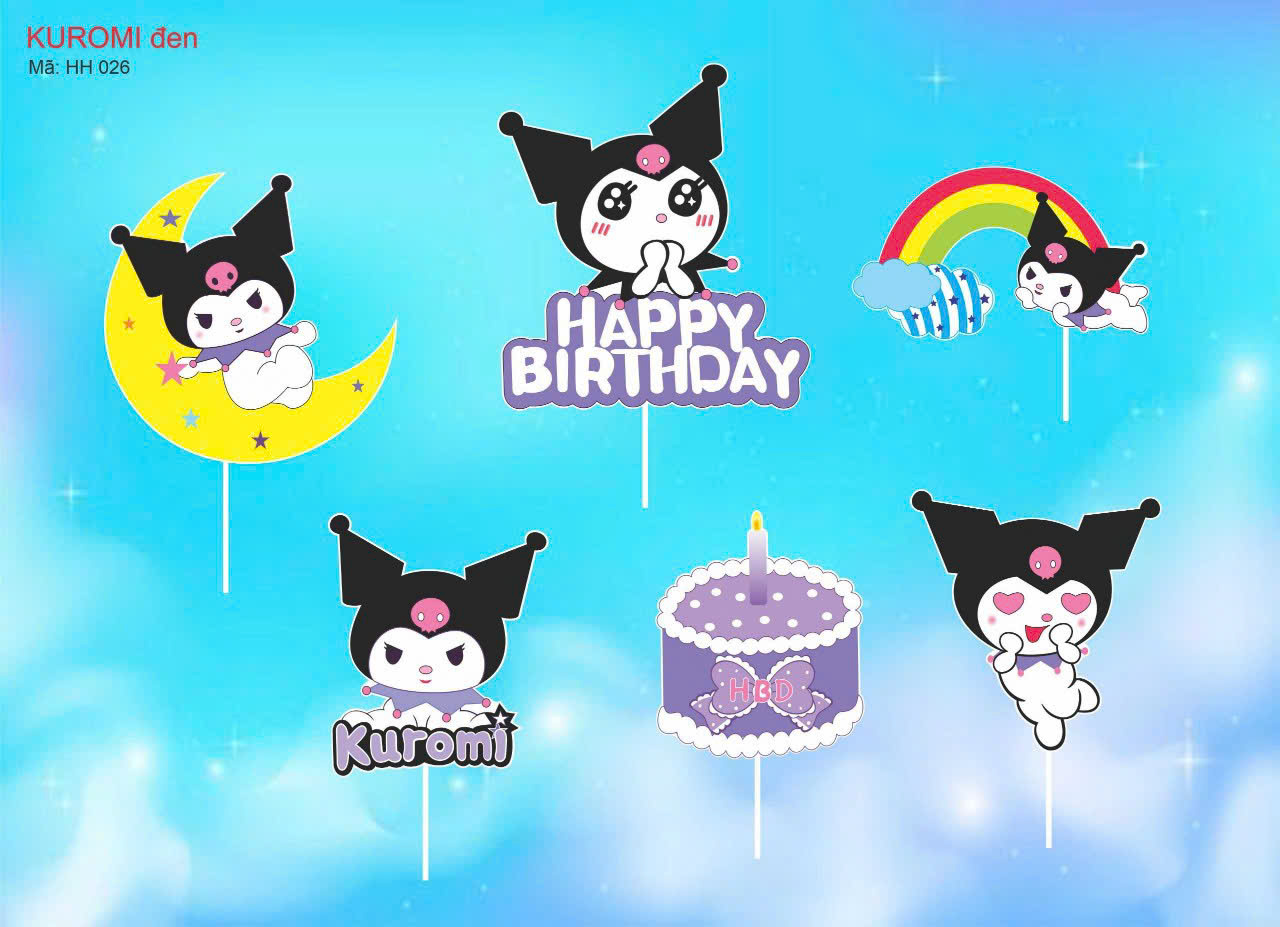 Set giấy: Kuromi/ Đen