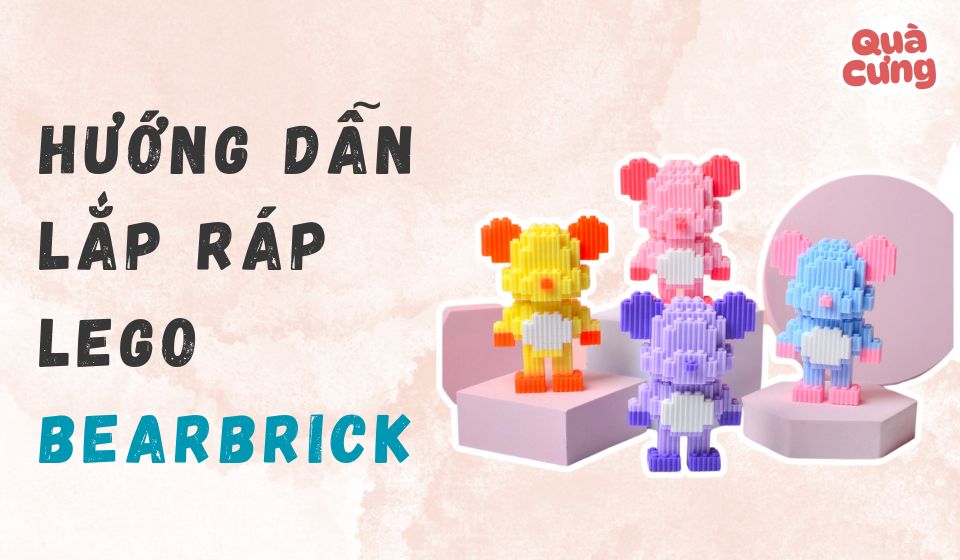 [FULL ẢNH] Tổng hợp giấy hướng dẫn lắp lego bearbrick 12 mẫu mini hot nhất