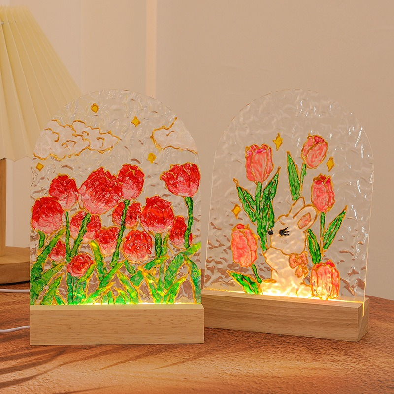 Quà tặng đèn ngủ hoa DIY bảng vẽ tặng sinh nhật, tặng người yêu