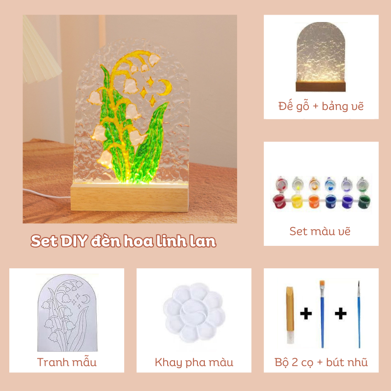 Quà tặng đèn ngủ hoa DIY bảng vẽ tặng sinh nhật, tặng người yêu