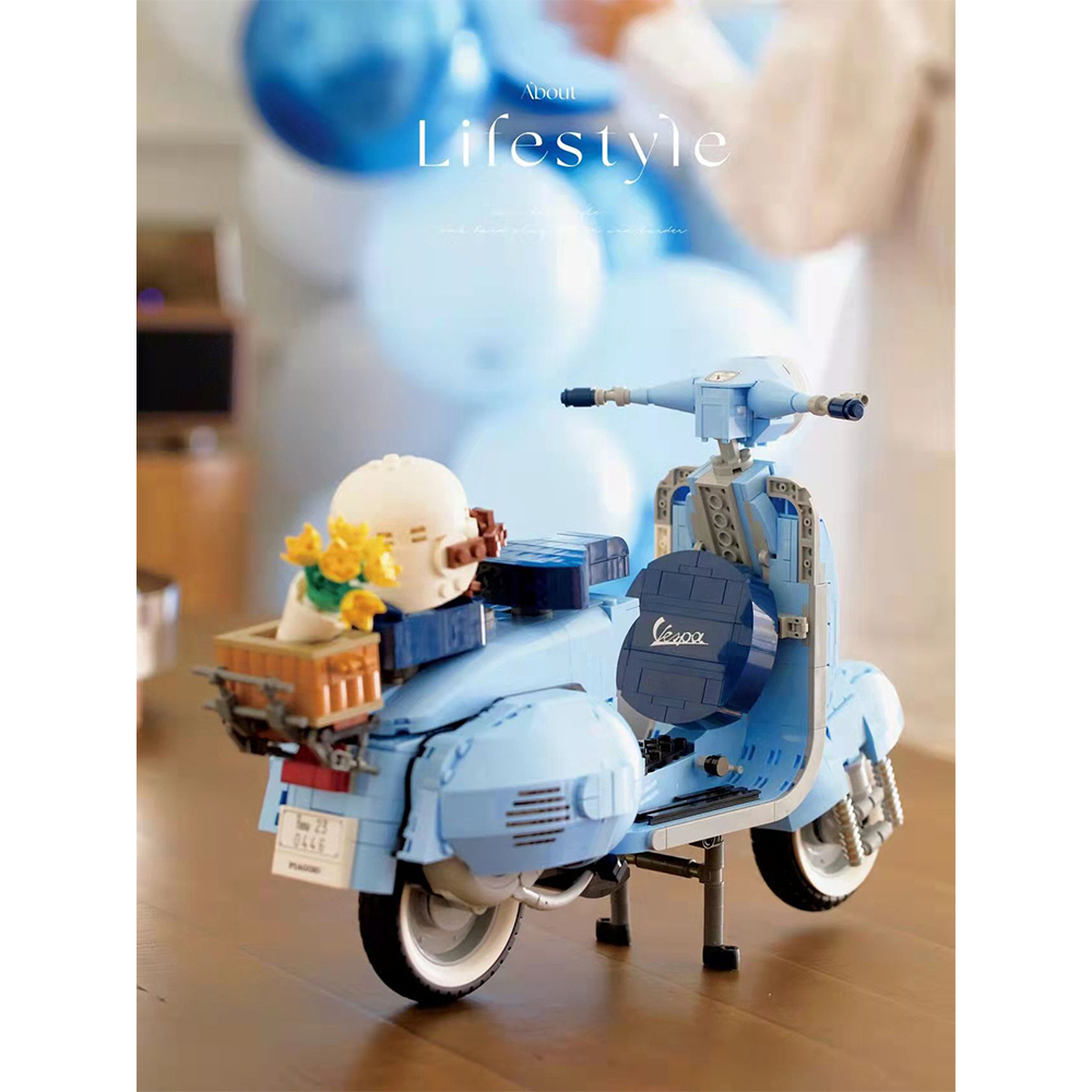 Quà tặng mô hình lắp ráp xe máy Vespa cỡ lớn tặng sinh nhật, tặng người yêu