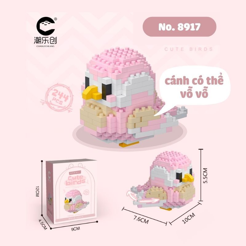 Quà tặng mô hình lắp ráp Chú chim dễ thương tặng sinh nhật, tặng người yêu