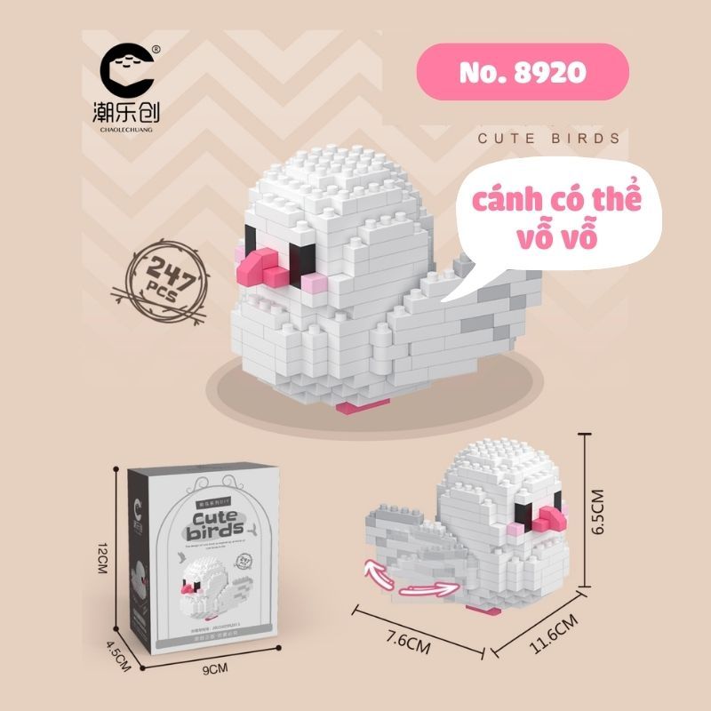 Quà tặng mô hình lắp ráp Chú chim dễ thương tặng sinh nhật, tặng người yêu