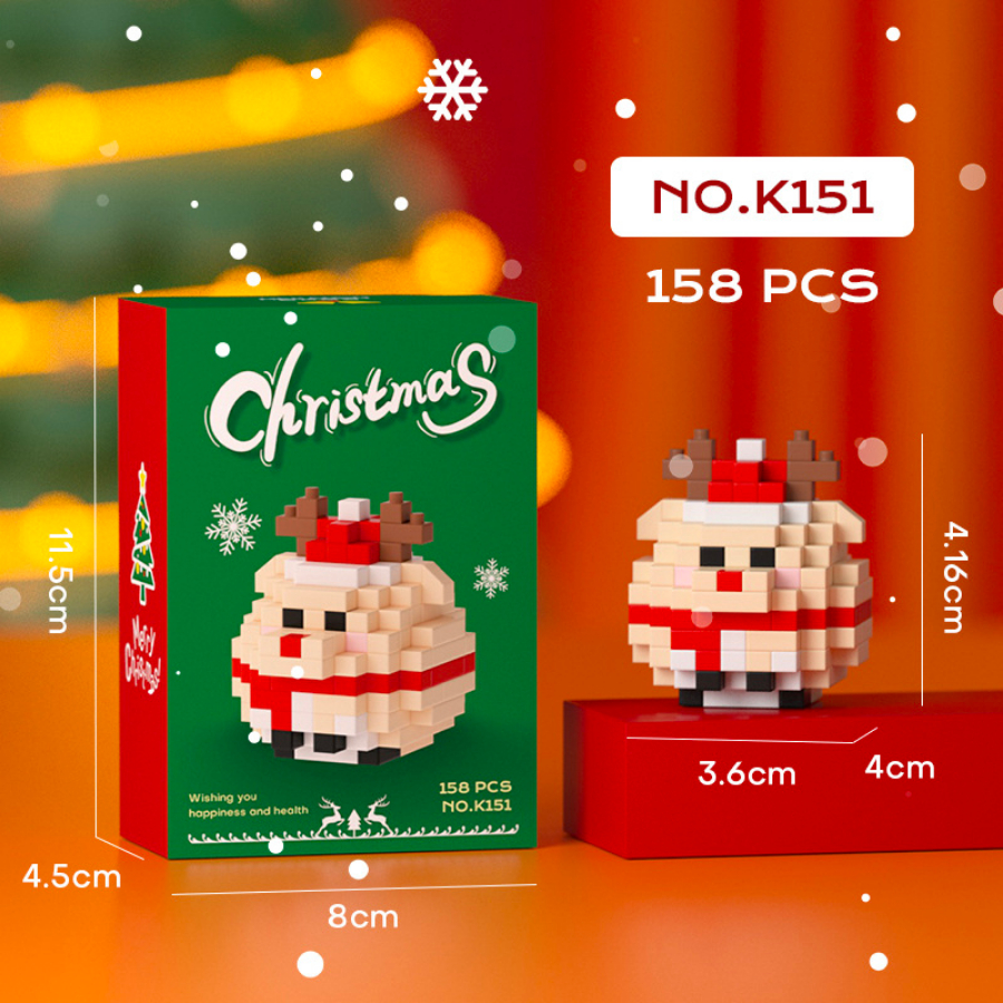 Quà tặng mô hình lắp ráp Noel trứng mini quà tặng noel, quà tặng người yêu