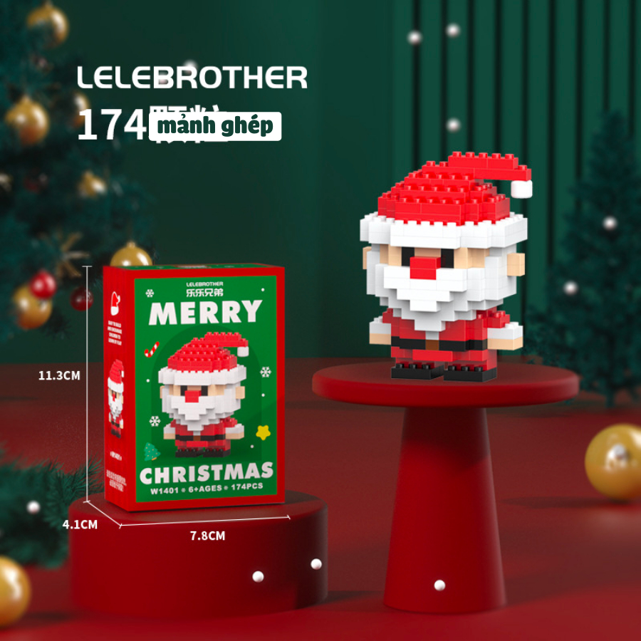 Quà tặng mô hình lắp ráp Giáng sinh Đội quân Ông già Noel tặng giáng sinh, tặng người yêu