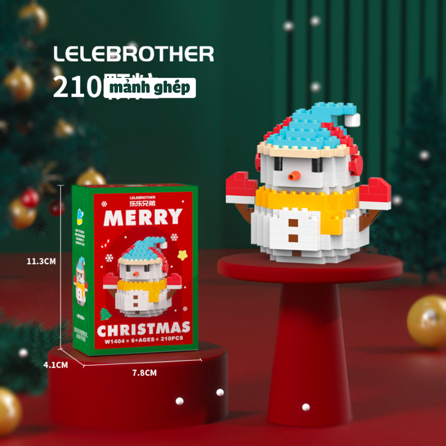 Quà tặng mô hình lắp ráp Giáng sinh Đội quân Ông già Noel tặng giáng sinh, tặng người yêu