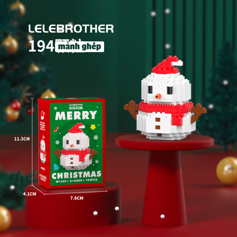 Quà tặng mô hình lắp ráp Giáng sinh Đội quân Ông già Noel tặng giáng sinh, tặng người yêu