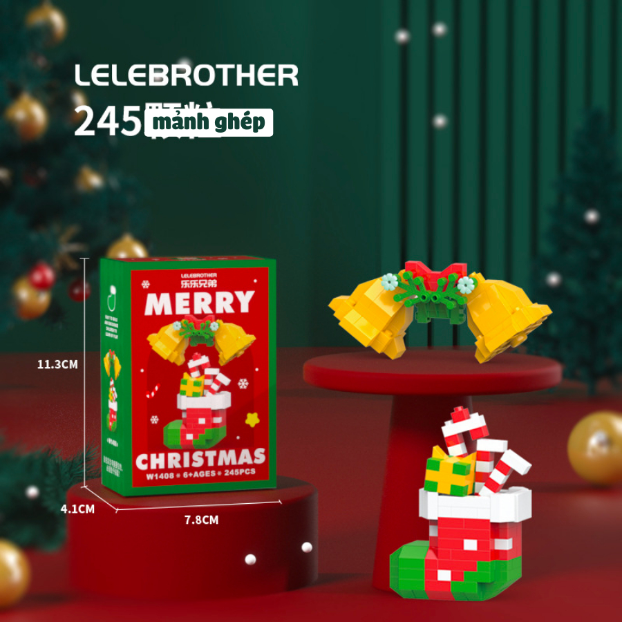 Quà tặng mô hình lắp ráp Giáng sinh Đội quân Ông già Noel tặng giáng sinh, tặng người yêu