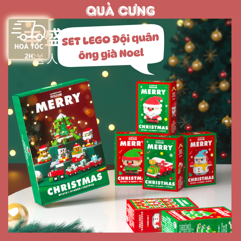 Quà tặng mô hình lắp ráp SET to Đội quân Ông già Noel tặng giáng sinh, tặng người yêu