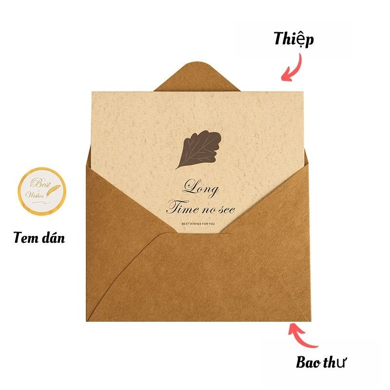 Set thiệp vintage, xinh xắn làm quà tặng kèm dịp sinh nhật, giáng sinh, các ngày lễ, ngày kỉ niệm