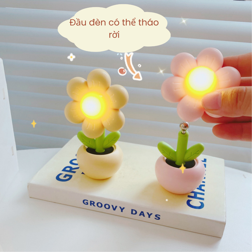 Quà tặng Đèn ngủ mini Bông hoa dễ thương dành tặng người yêu, bạn bè