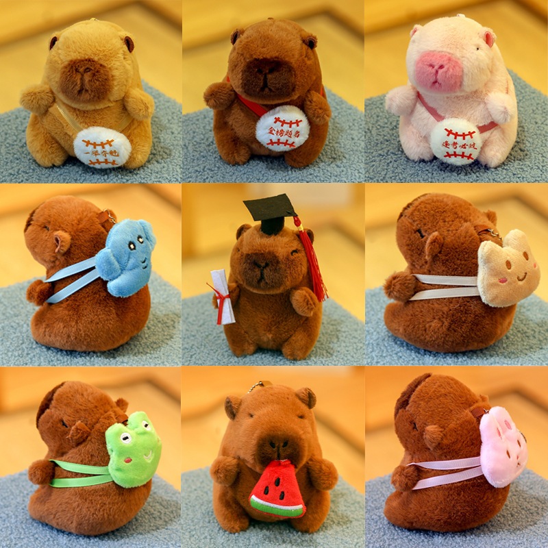 Quà tặng móc khóa hình Gấu Capybara dễ thương nhiều hình dạng, màu sắc
