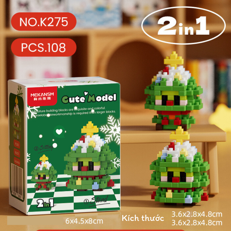 Sản phẩm Láp ráp NOEL cute mode tặng giáng sinh, tặng người yêu