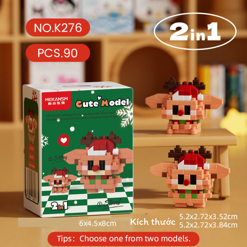 Sản phẩm Láp ráp NOEL cute mode tặng giáng sinh, tặng người yêu