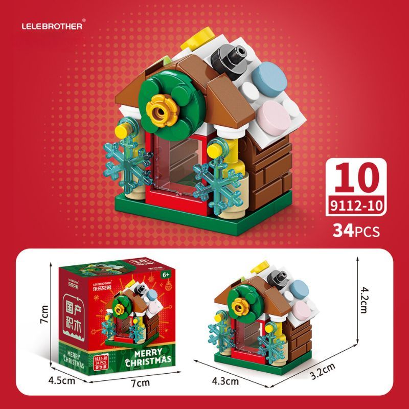 Quà tặng mô hình lắp ráp Bộ 10 chi tiết Noel xinh xắn quà tặng noel, quà tặng người yêu