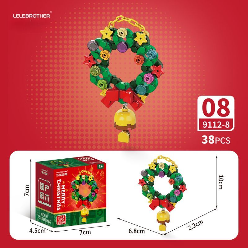 Quà tặng mô hình lắp ráp Bộ 10 chi tiết Noel xinh xắn quà tặng noel, quà tặng người yêu